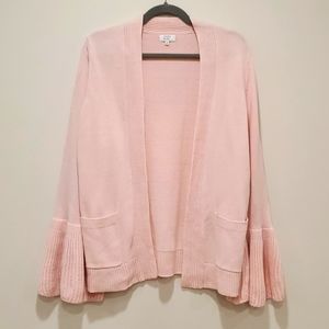 Crown & Ivy bell sleeve cardigan Pink S